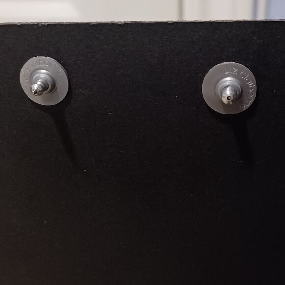 LIZ CLAIBORNE Silver-Toned Blue Drop Earrings - Picture 2 of 3